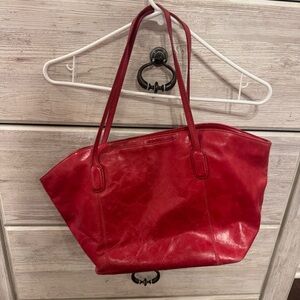 HOBO Vibrant Red Leather Tote